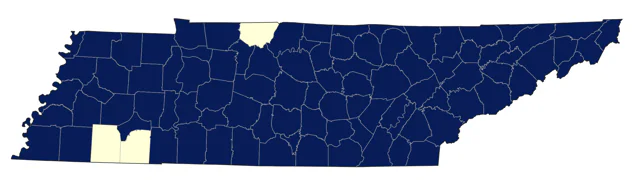 Wood Duck county map