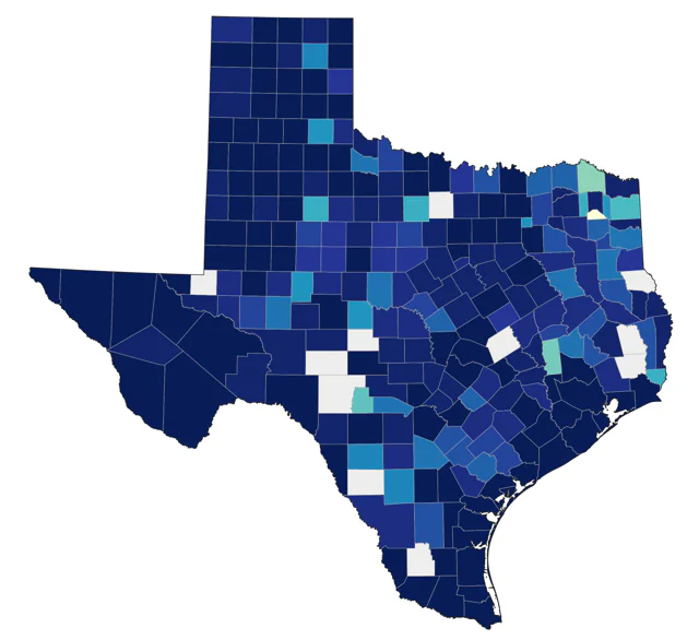 American Avocet county map