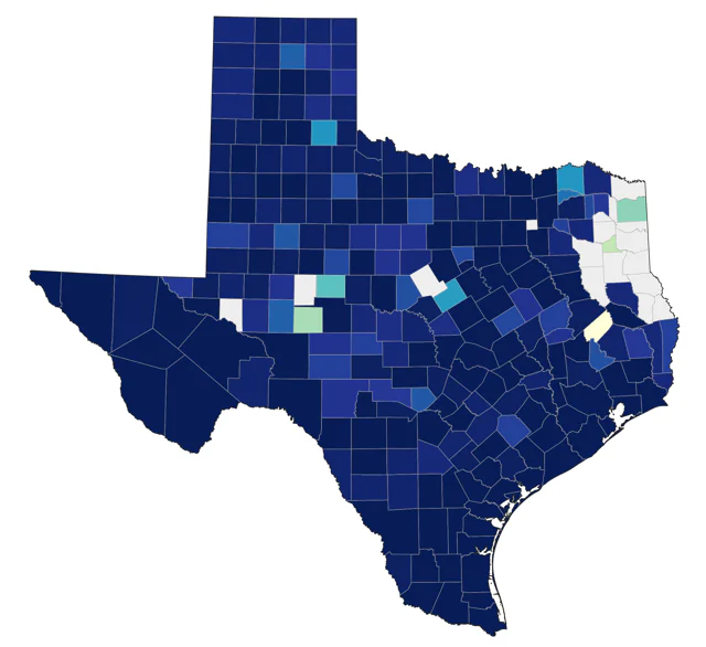 American Barn Owl county map
