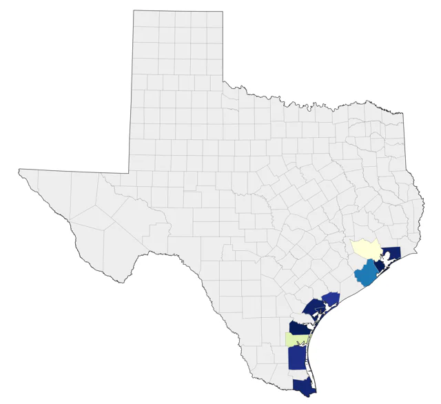 American Flamingo county map