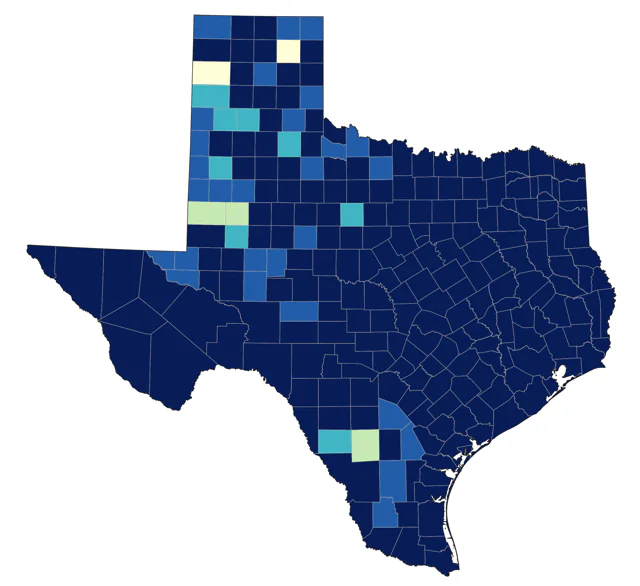 American Goldfinch county map