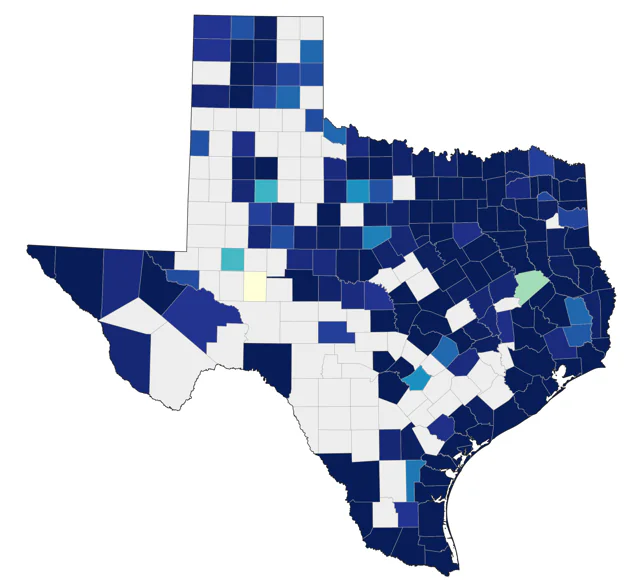 American Herring Gull county map