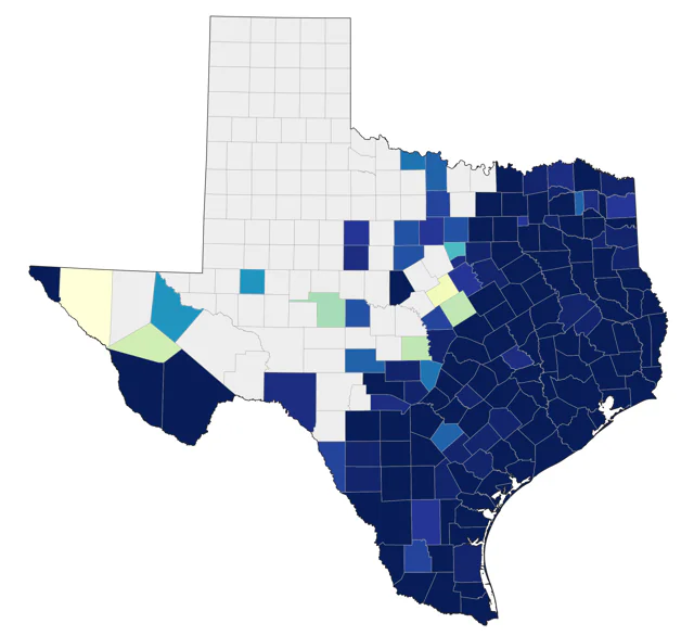 Anhinga county map