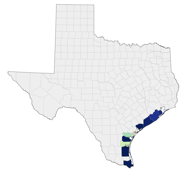 Band-rumped Storm-Petrel county map