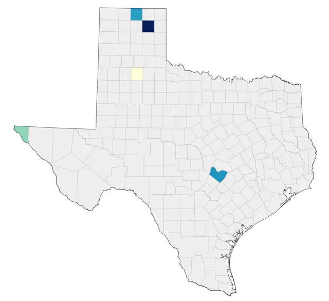 Black-billed Magpie county map