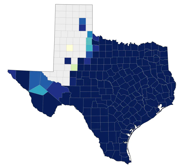 Black Vulture county map