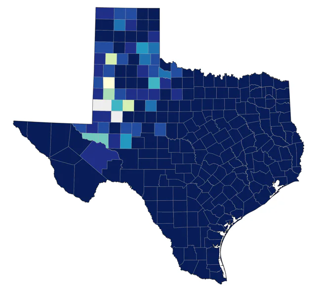 Blue-gray Gnatcatcher county map