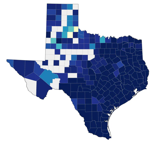 Blue-headed Vireo county map