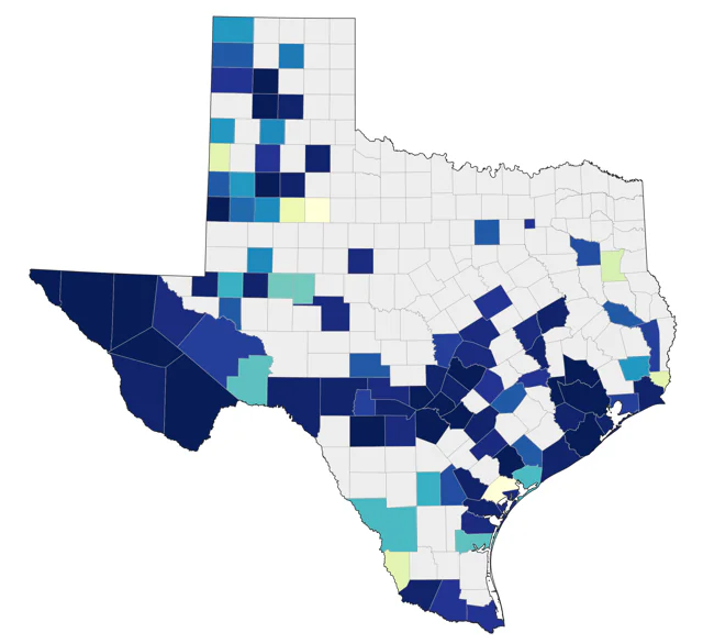 Broad-tailed Hummingbird county map
