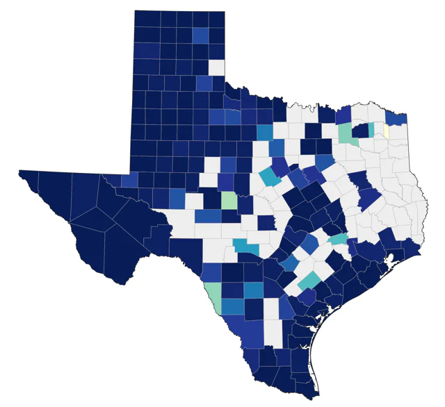 Burrowing Owl county map