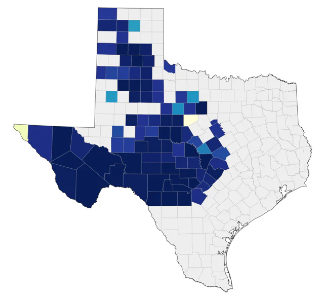 Bushtit county map