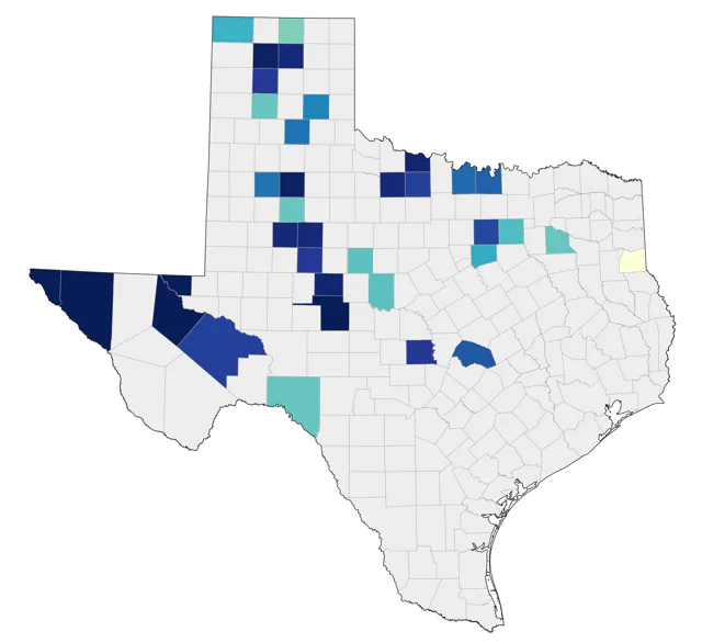Clark's Grebe county map