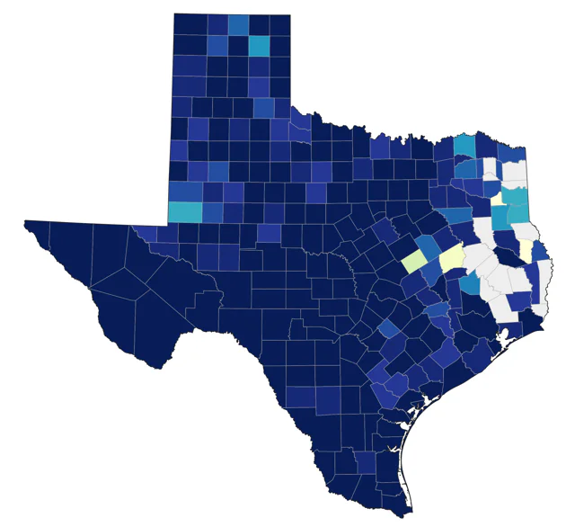 Clay-colored Sparrow county map