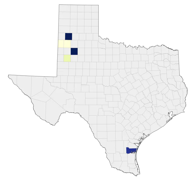 Common Crane county map