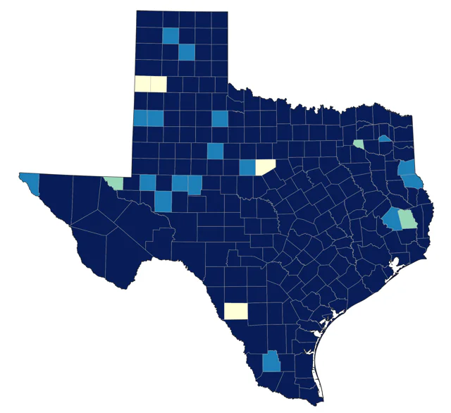 Common Nighthawk county map