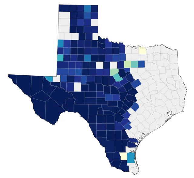 Common Poorwill county map