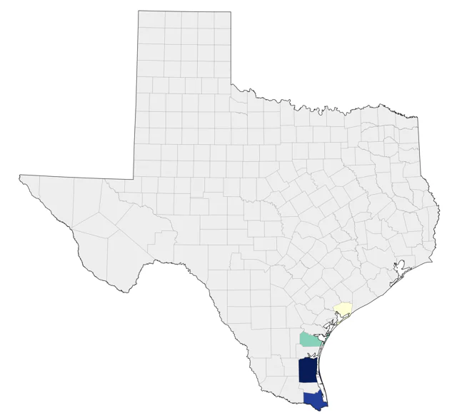 Cory's Shearwater county map