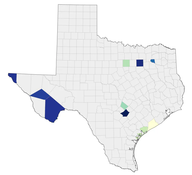 Costa's Hummingbird county map