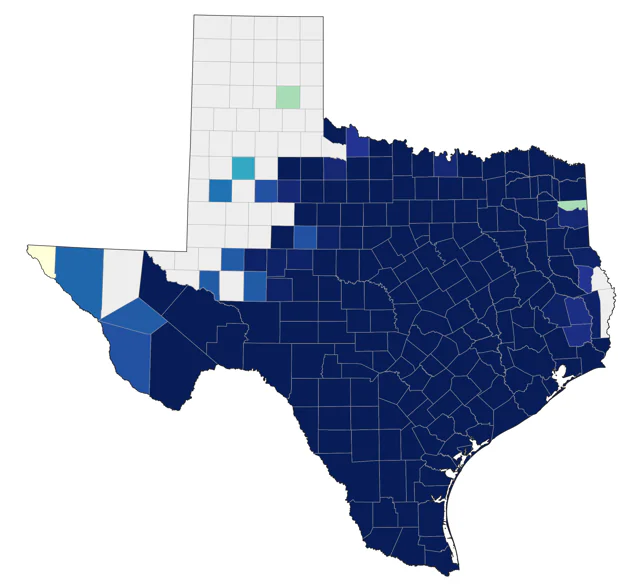 Crested Caracara county map