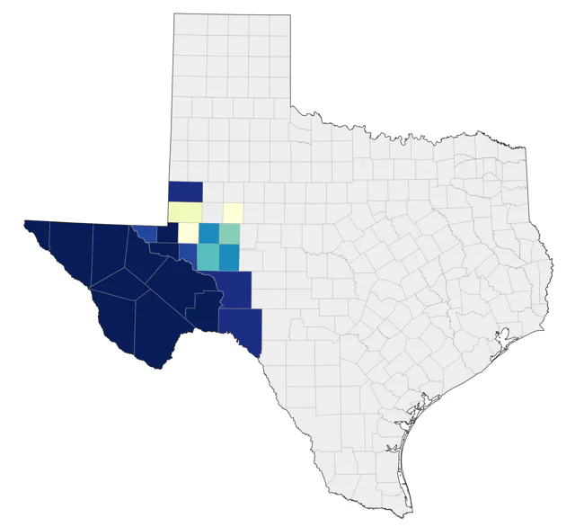 Crissal Thrasher county map