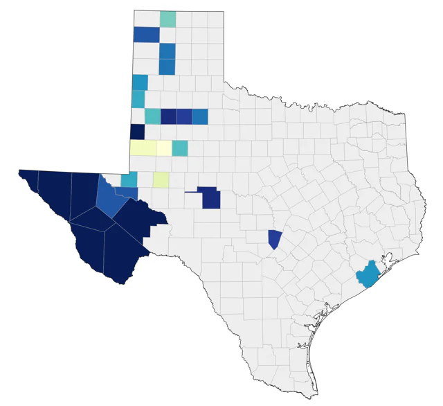 Dusky Flycatcher county map