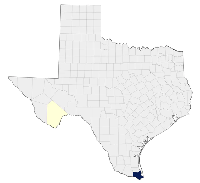 Fan-tailed Warbler county map