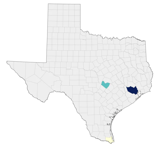 Fischer's Lovebird county map