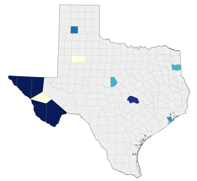 Gambel's Quail county map