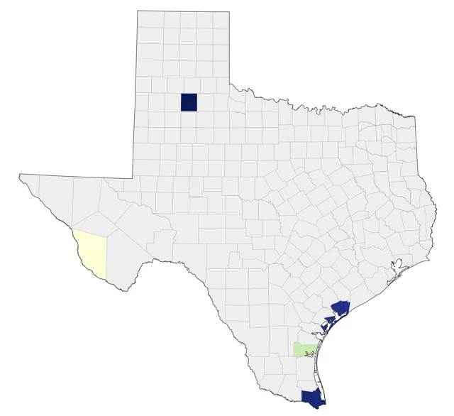 Garganey county map