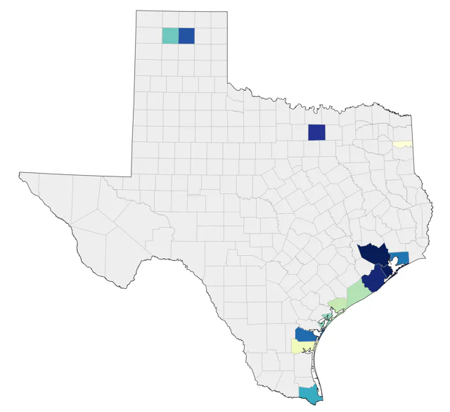 Great Black-backed Gull county map