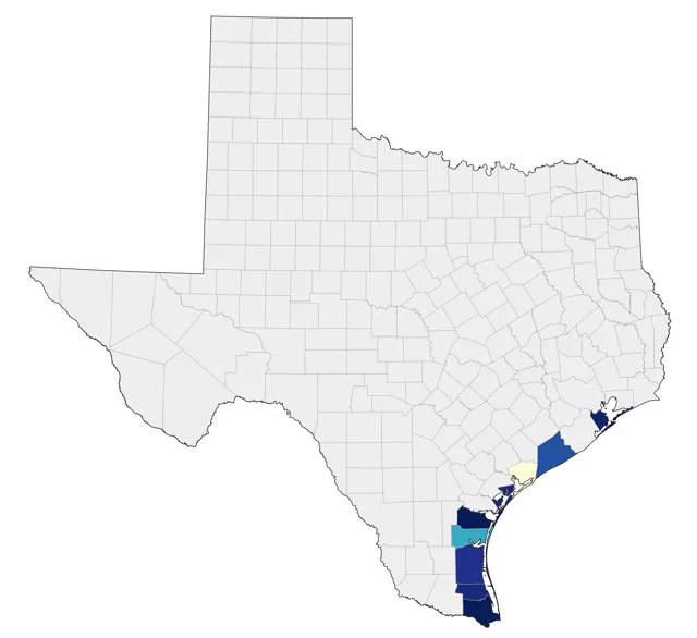 Great Shearwater county map