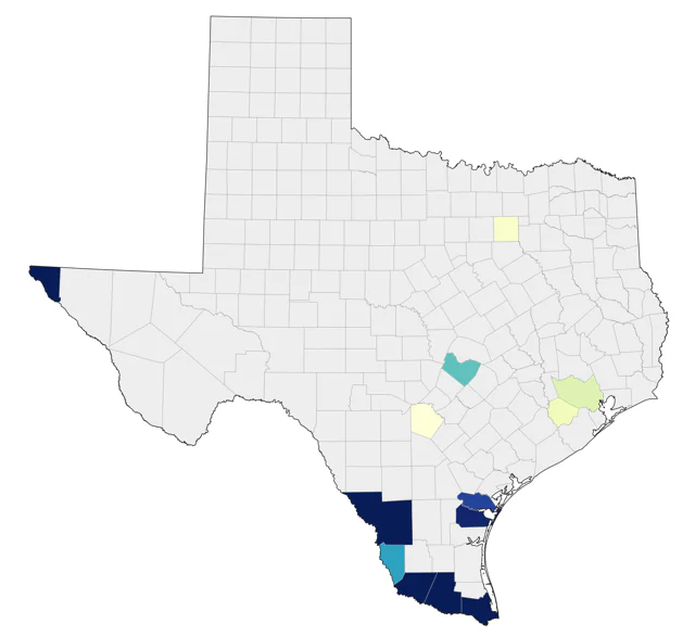 Green Parakeet county map