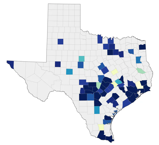 Indian Peafowl county map