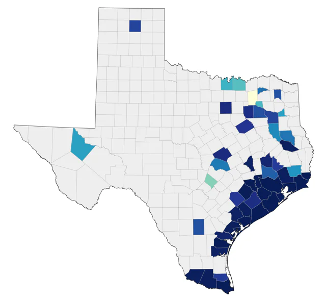 King Rail county map