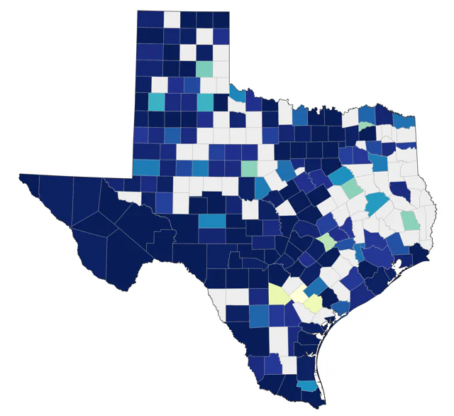 Lazuli Bunting county map