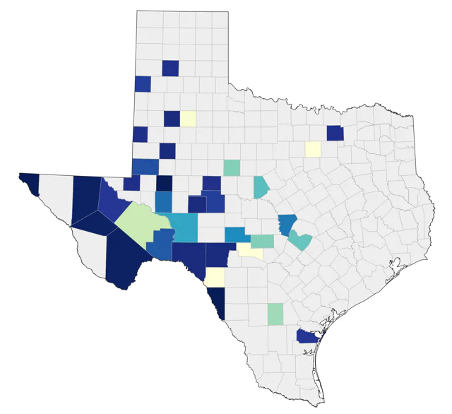 Lewis's Woodpecker county map