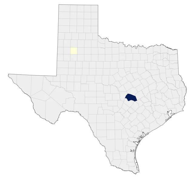 Little Corella county map