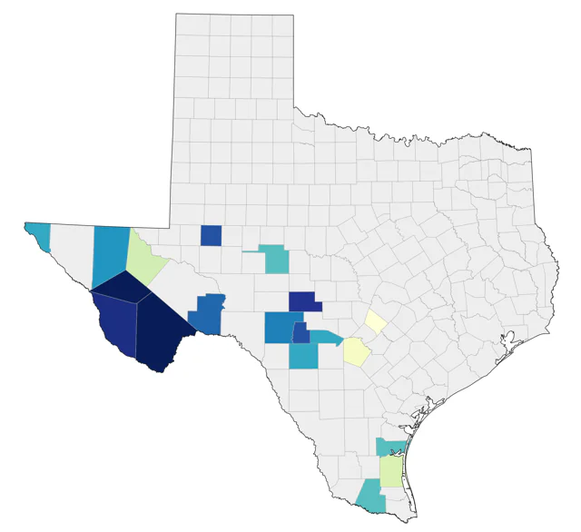 Lucifer Hummingbird county map