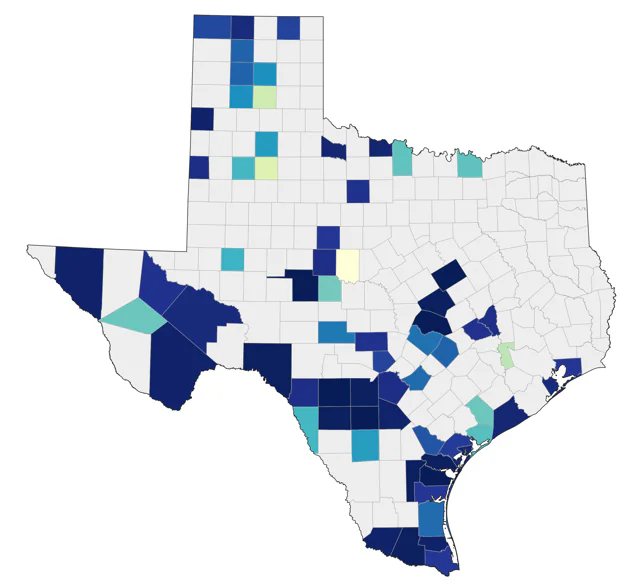 Mountain Plover county map