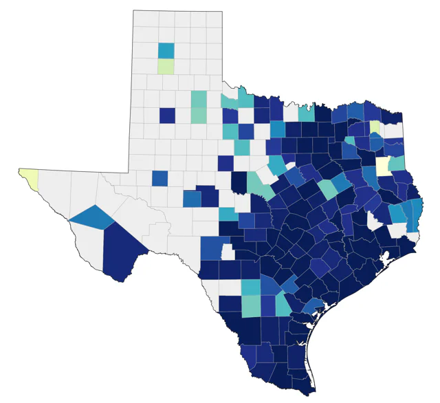 Mourning Warbler county map