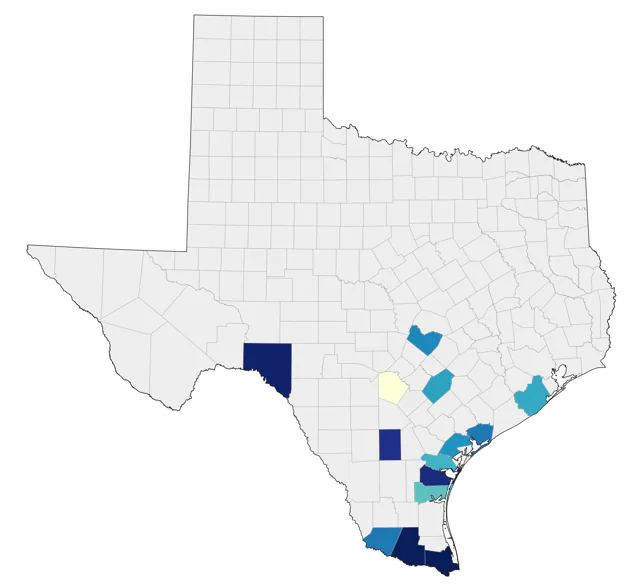 Northern Jacana county map