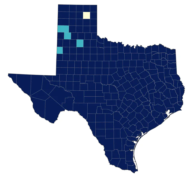 Northern Mockingbird county map