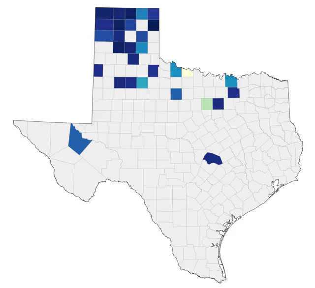 Northern Shrike county map
