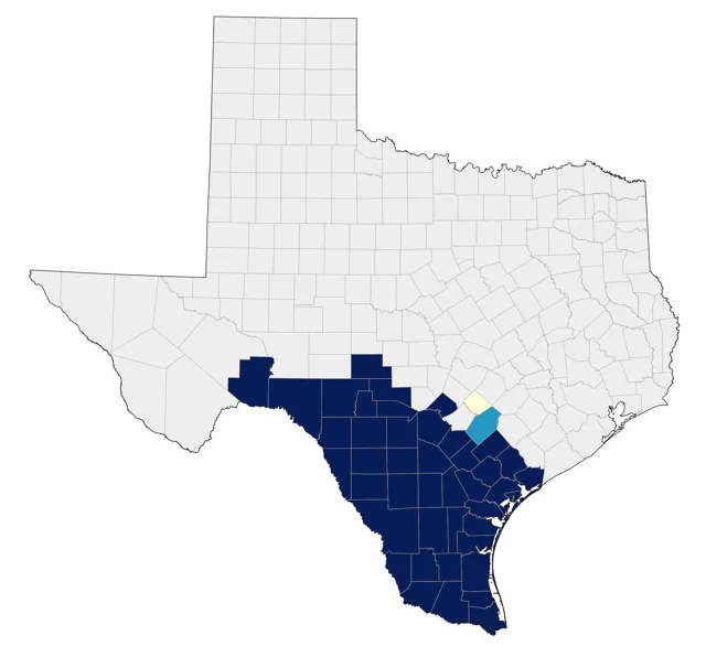 Olive Sparrow county map