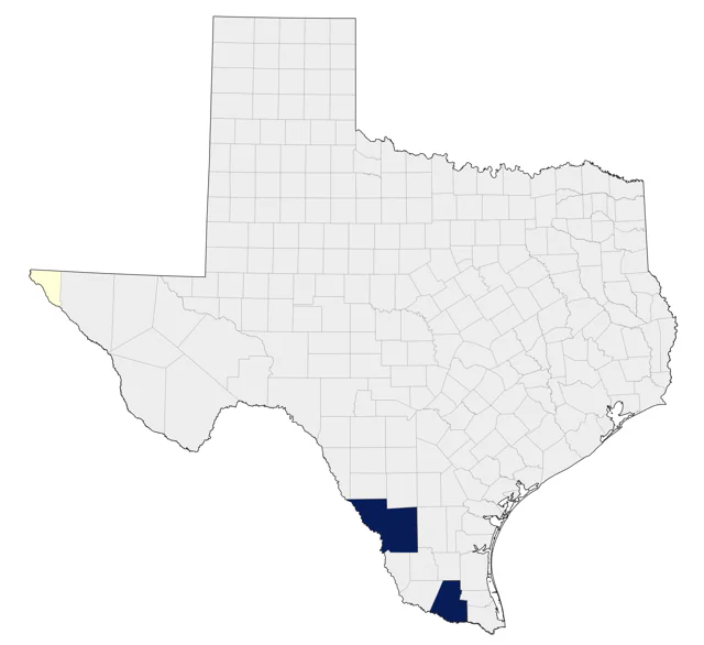 Orange-breasted Bunting county map