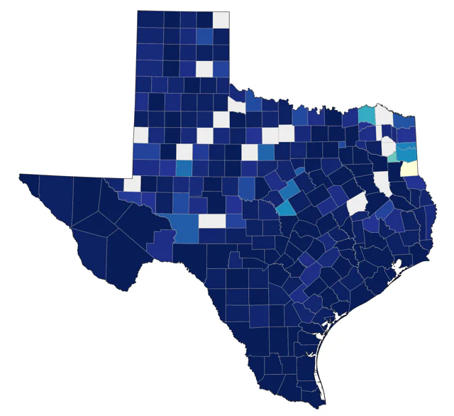 Peregrine Falcon county map