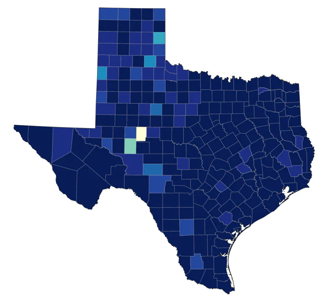 Pied-billed Grebe county map