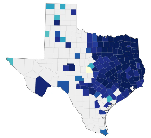 Purple Finch county map