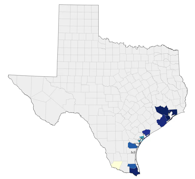 Purple Sandpiper county map