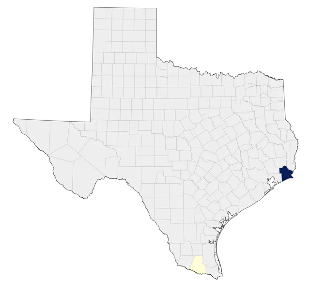 Red-legged Honeycreeper county map